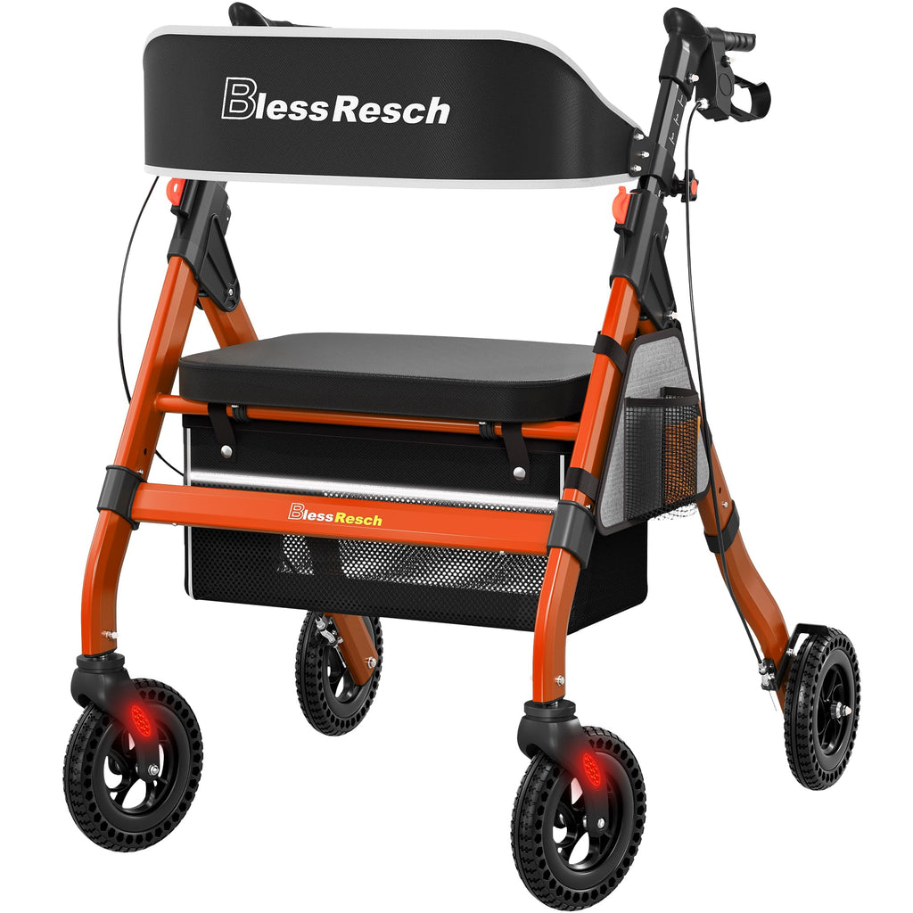 Foldable Heavy-Duty Rollator Walkers with Seat F212515