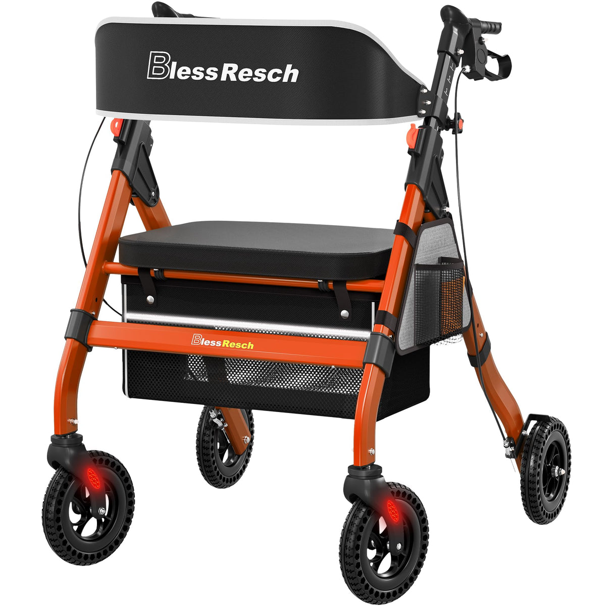 Foldable Heavy-Duty Rollator Walkers with Seat F212515