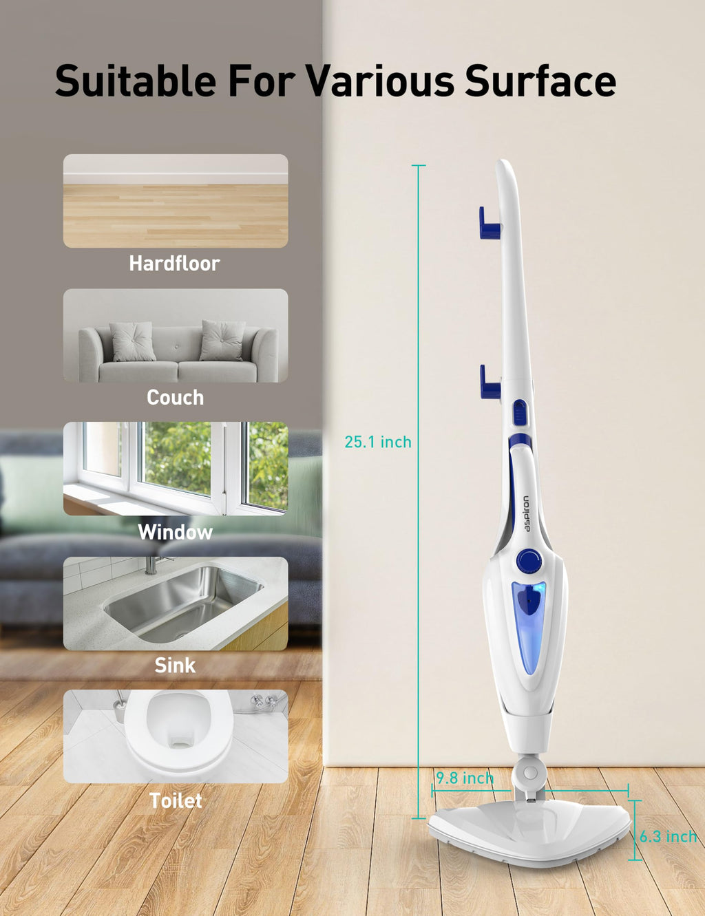 1500W Detachable Handheld Steam Mop Z942264