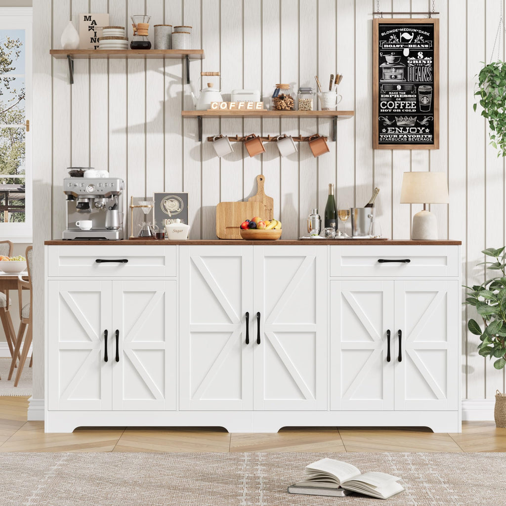 71” Large Kitchen Buffet Cabinet with Adjustable Shelves T610734