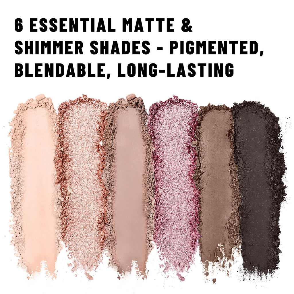 6-Color Matte and Shimmer Eyeshadow Palette with Brush B607