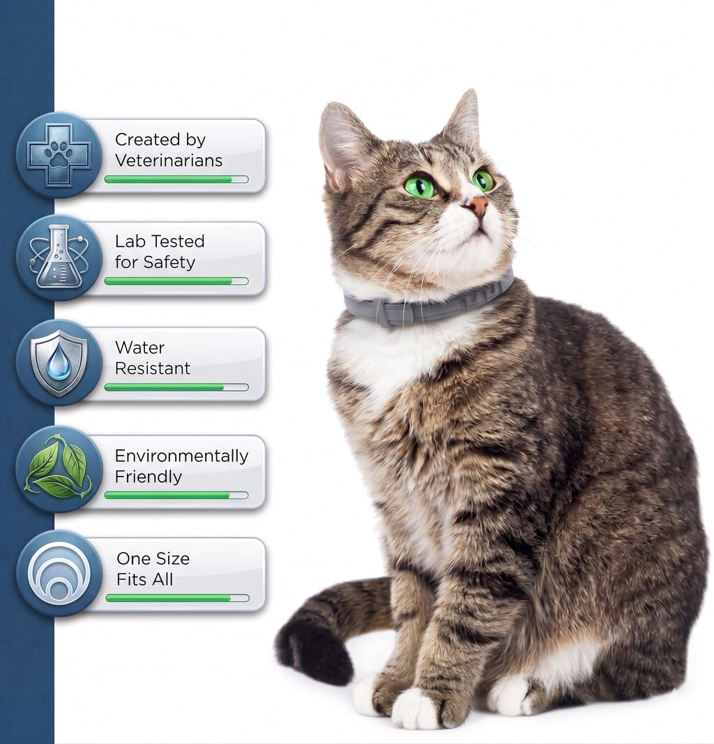 Flea and Tick Collar for Cats 12-Month Protection Waterproof 2 Packs K215487