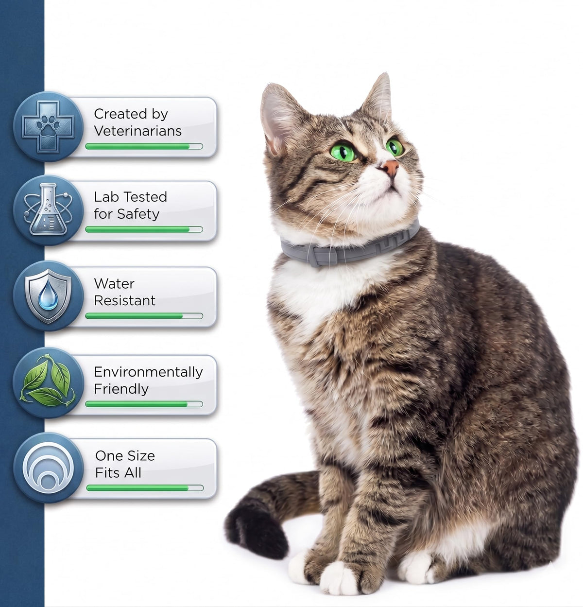 Flea and Tick Collar for Cats 12-Month Protection Waterproof 2 Packs K215487