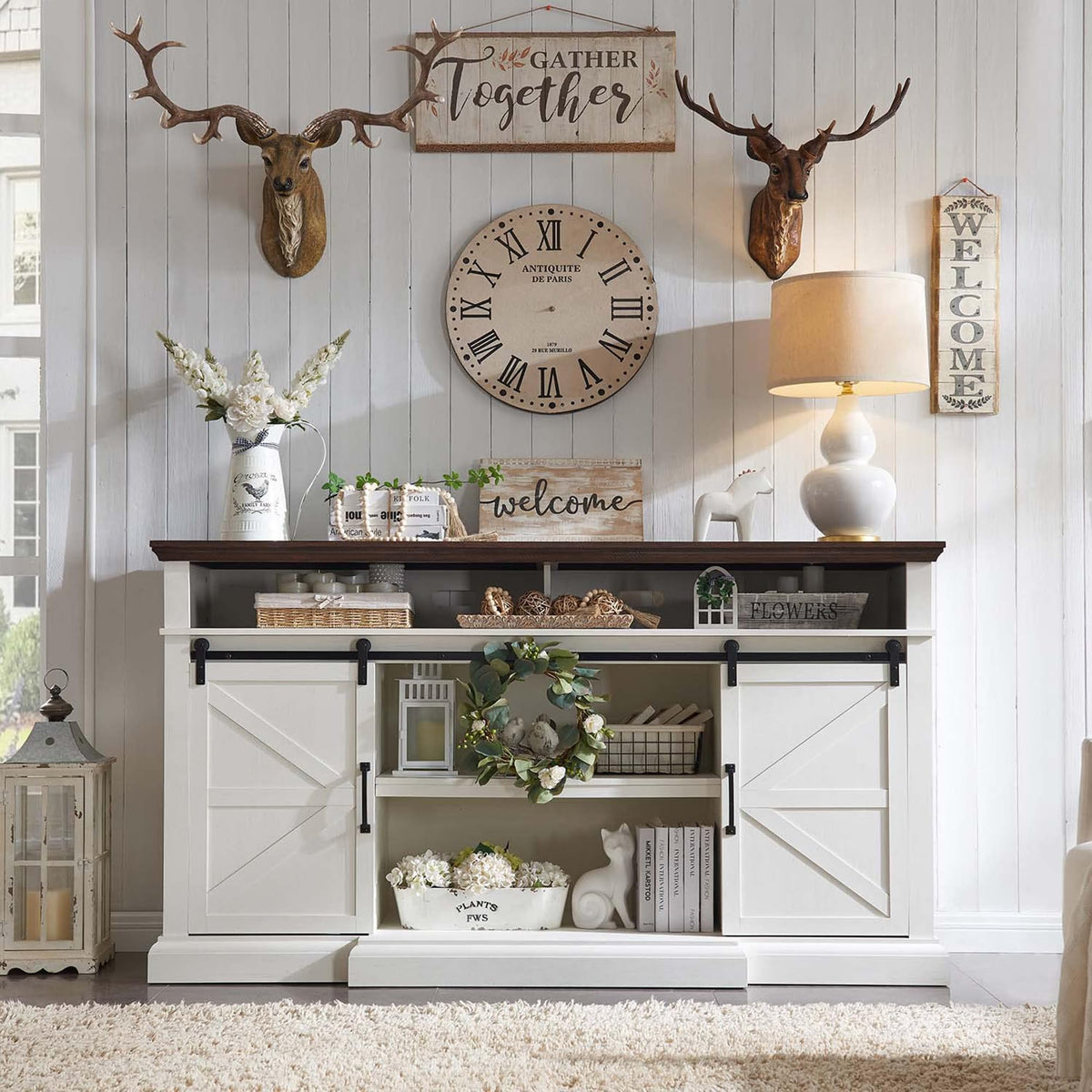White TV Stand Y294035
