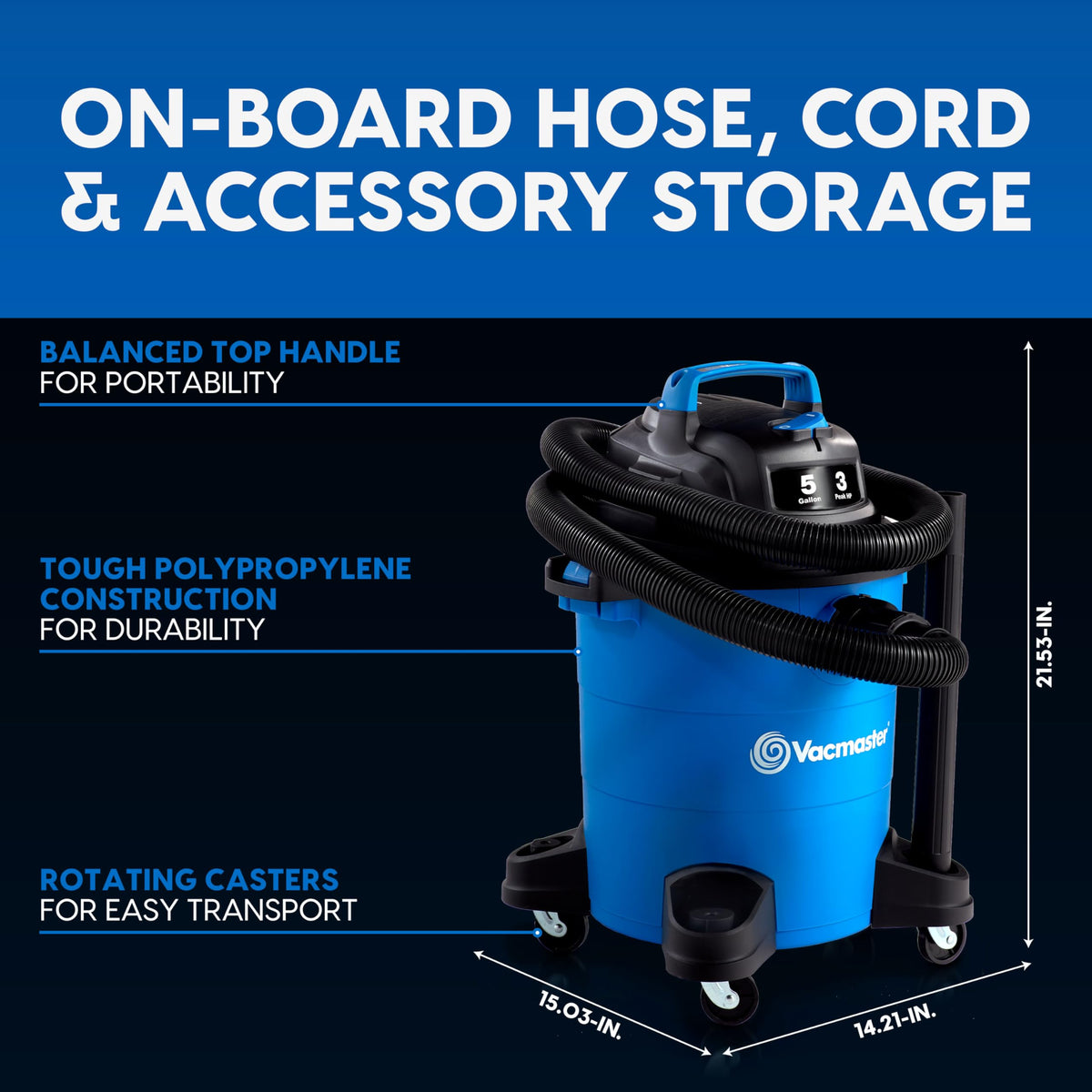5-Gal Wet/Dry Vacuum F3545