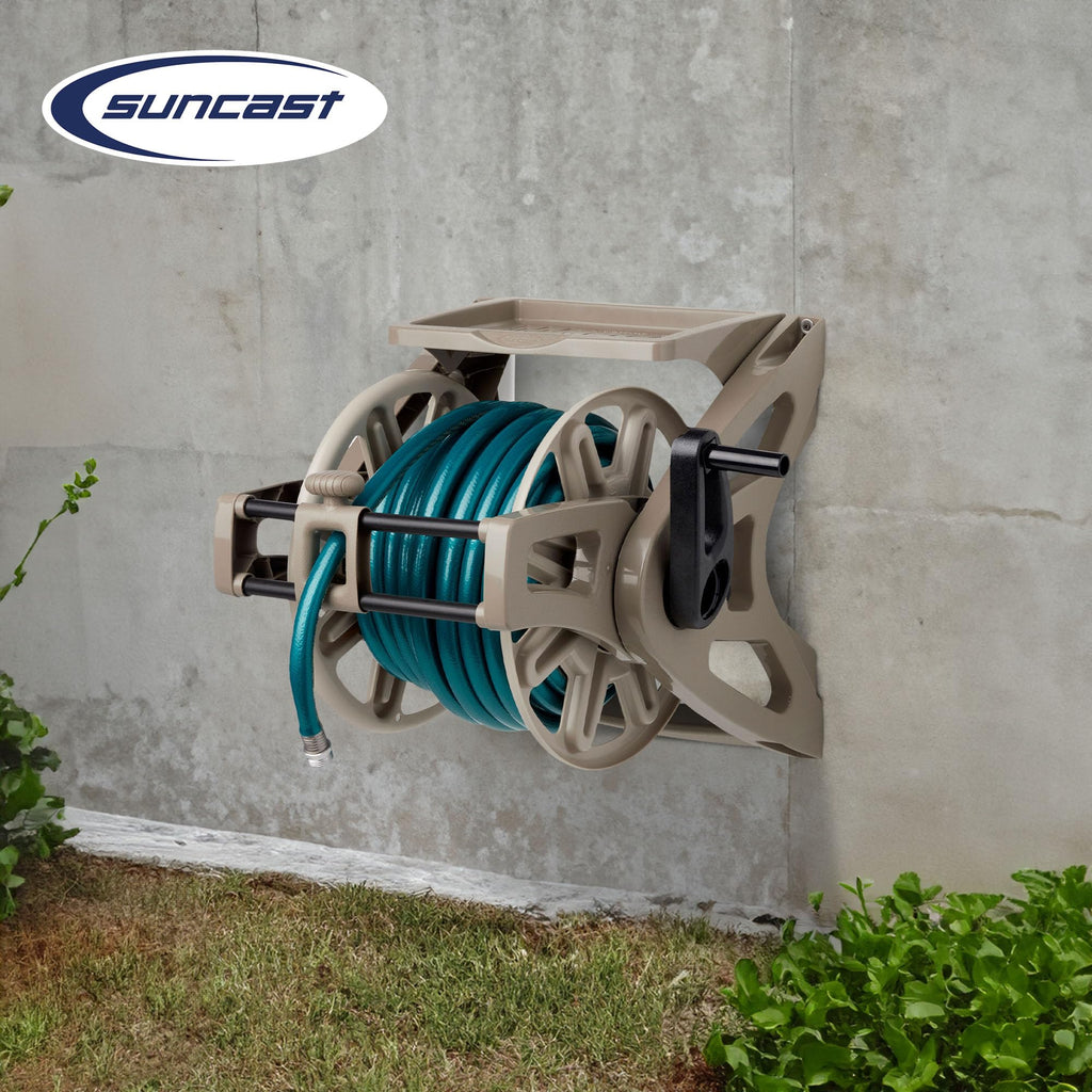 Wall-Mount Hose Reel with Storage Tray S6215