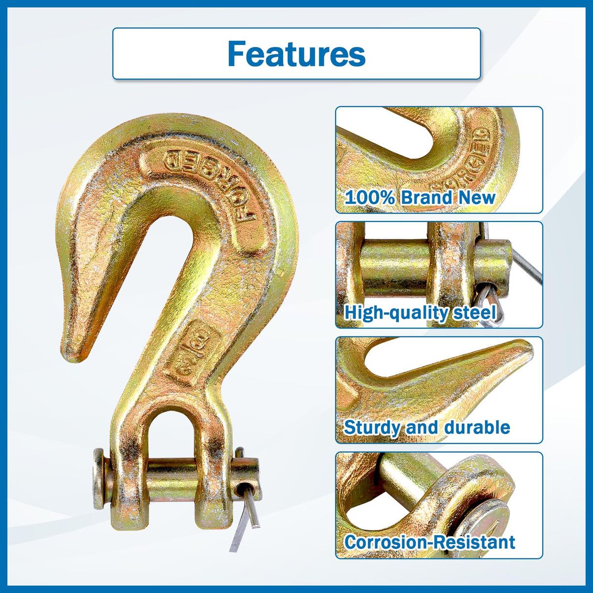 3/8 Inch Grade 70 Clevis Grab Hooks J47482