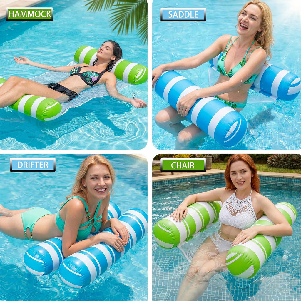 5 Pack Inflatable Pool Floats Adult Size Water Hammock F30128