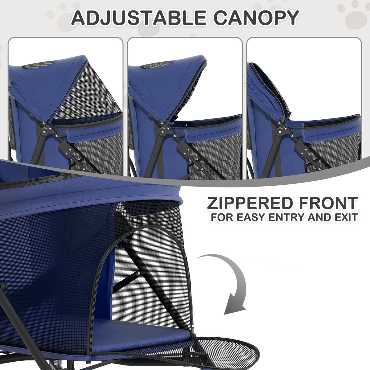 Navy Blue Pet Stroller Z594