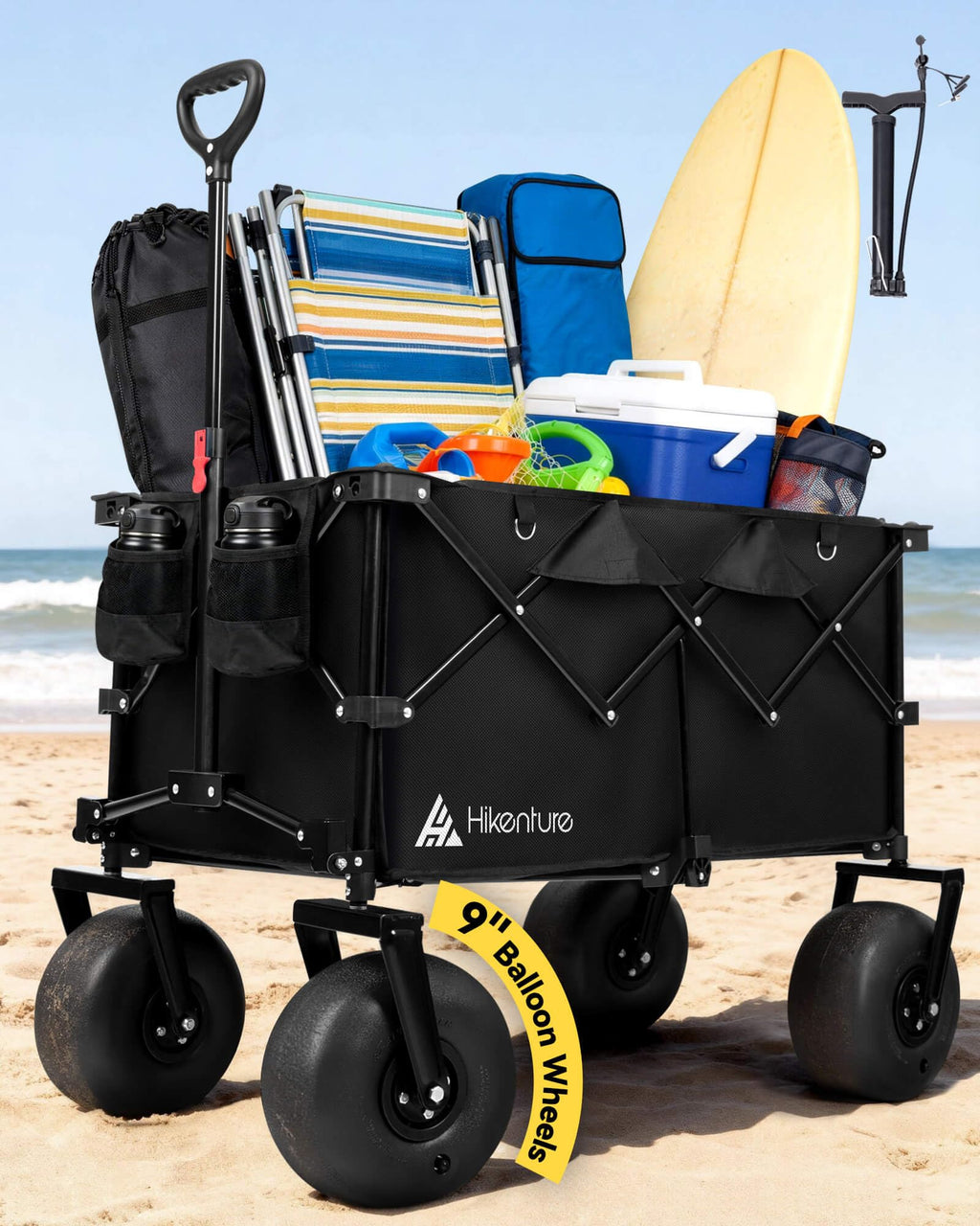 Collapsible Beach Wagon with Balloon Wheels M5478