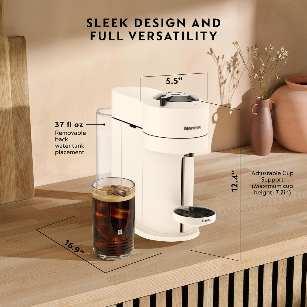 White Coffee Machine with Milk Frother B3554