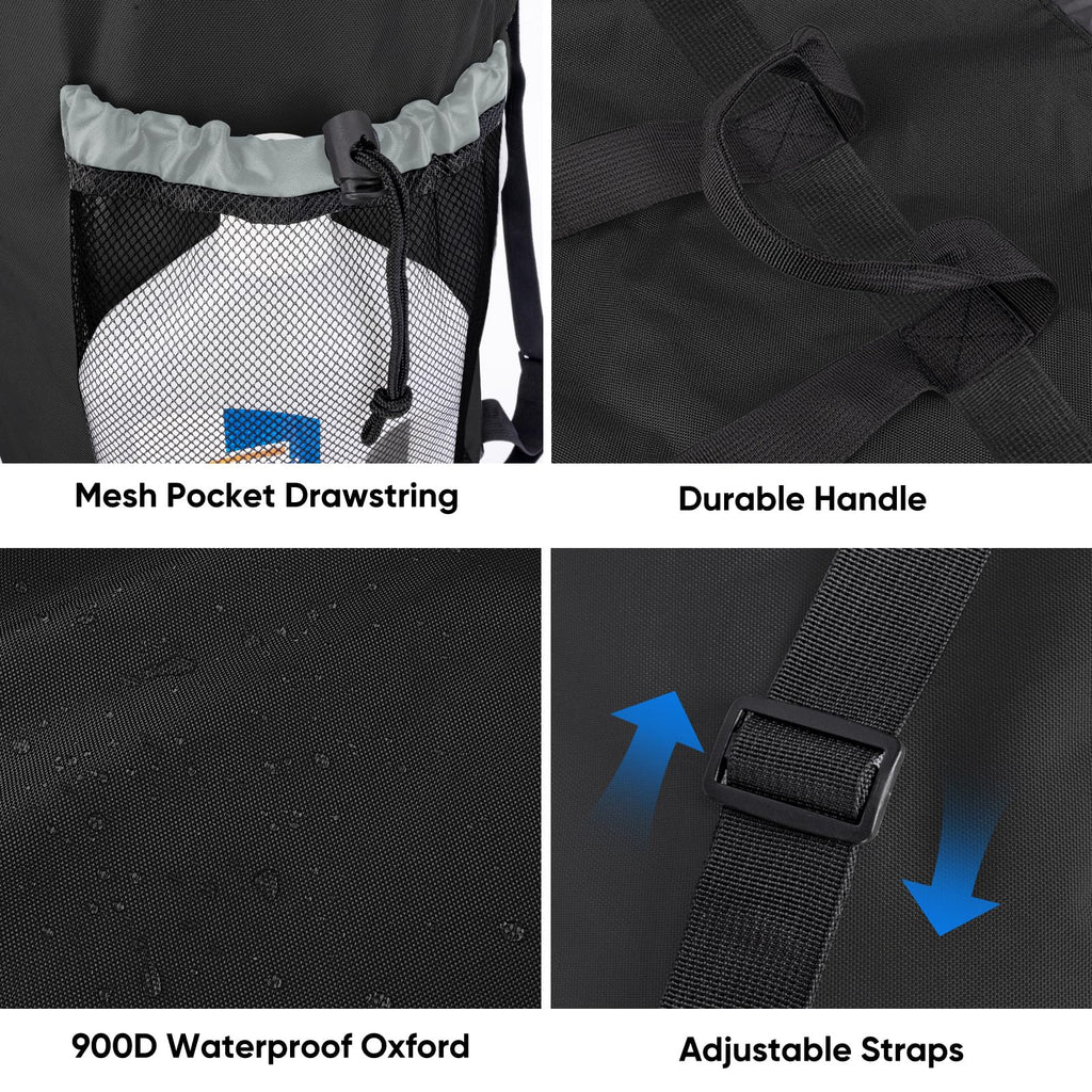 120L Oxford Laundry Bag Backpack with Shoulder Straps G9196