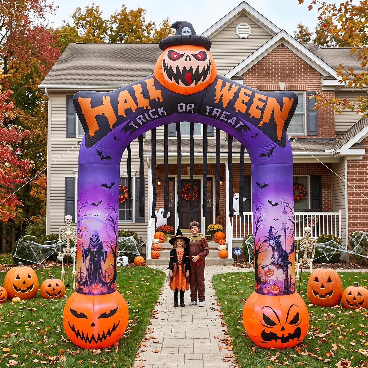 10 FT Halloween Inflatable Archway with LED Lights Z6848