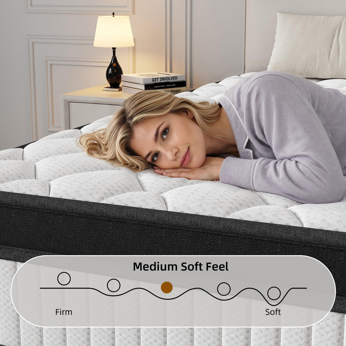 12 Inch Medium Firm Memory Foam Pocket Spring Hybrid Mattress I965