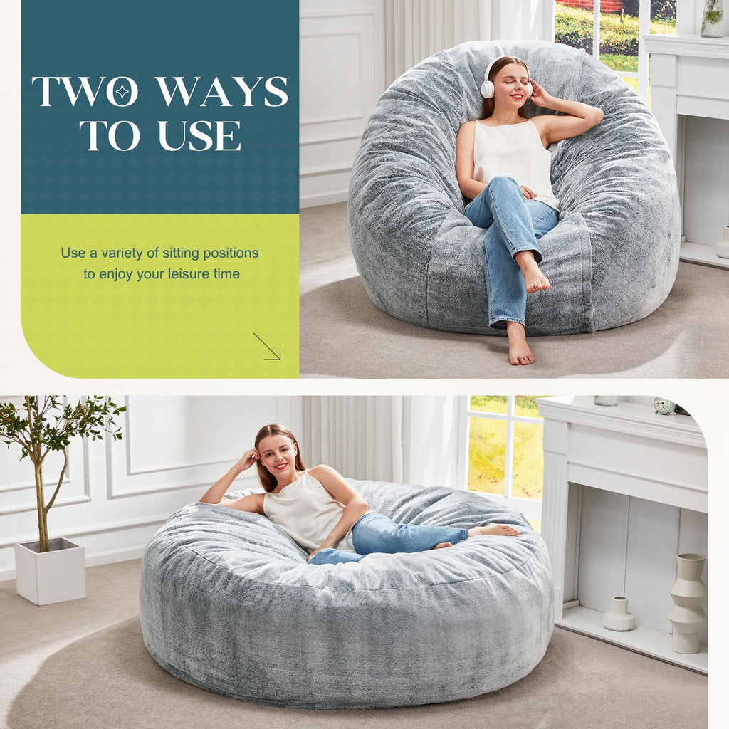 Grey 5FT Bean Bag Chair U514